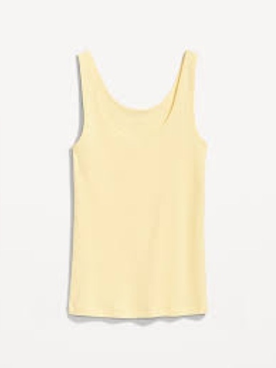 Old Navy Tops - Old Navy First Layer Rib-Knit Tank Top Pastel Butter Yellow - Size Extra Small